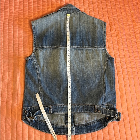 McGuire Denim Abby Rose Sleeveless Vest Button Closure light/med wash size XS - Picture 14 of 15
